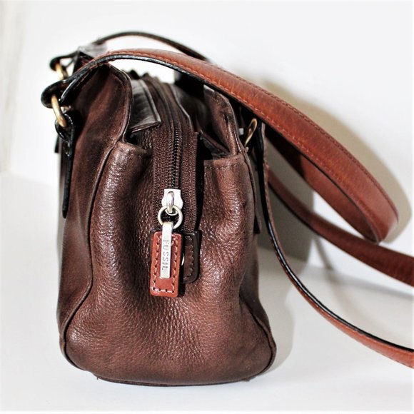 Fossil Vintage Brown Leather Shoulder Bag - Picture 4 of 9